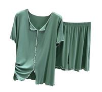 Genérico Conjuntos Mujer Verano Women Secret Conjuntos De Pijama para Mujer 2 Piezas Top Y Pantalones para Dormir Conjunto con Bolsillos Verano Camisón Women Secret Gn1 XXXL