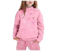 Genérico Conjuntos NiñA Invierno 6 AñOs,Sudadera con Capucha De Manga Larga para NiñOs PequeñOs NiñOs Y NiñAs Color Liso CáLida para OtoñO E Invierno con Pantalones Traje De Porrista