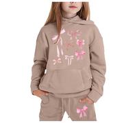 Genérico Conjuntos NiñA Invierno 6 AñOs,Sudadera con Capucha De Manga Larga para NiñOs PequeñOs NiñOs Y NiñAs Color Liso CáLida para OtoñO E Invierno con Pantalones Traje De Porrista