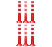 Genérico Cono delimitador Reflectante para Postes de estacionamiento - Poste de señalización Vial con Base Desmontable para garajes, Obras de construcción y Uso residencial - Paquete de 1 a 12 Unidad