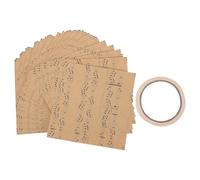 Genérico Conos de Papel Kraft para Dulces y Flores 50 Unidades Tamaño Mini Color Natural Diseño de Notas Musicales Ideales para Bodas Fiestas y Manualidades