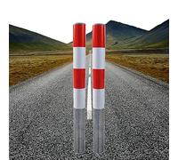 Genérico Conos de Seguridad Reflectantes, Paquete de 2/4 Postes delimitadores de tráfico Blancos y Rojos, bolardos Flexibles para estacionamientos y entradas de vehículos, barreras de Seguridad Vial