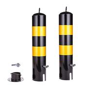 Genérico Conos de Seguridad y Postes delimitadores de tráfico de 22" de Gran Durabilidad - Barreras de estacionamiento con Base Desmontable para Obras de construcción y entradas de vehículos - Bolard