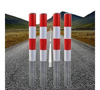 Genérico Conos Reflectantes de Seguridad - Paquete de 2/4 Postes delimitadores de tráfico Blancos y Rojos, bolardos Flexibles para estacionamientos, entradas de vehículos, Seguridad Vial, marcadores