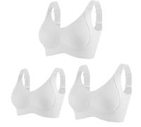 Genérico Consciouts Bra, Wireless Ribbed Push-Up Bra for Women, Seamless Adjustable Support with Side Wings & Invisible Lift for Comfort