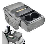 Genérico Consola Central Coche | Portapañuelos y Reposabrazos para Vehículo,Protector Ampliado Consola Viaje con Portavasos y Portapañuelos