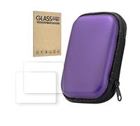 Genérico Consola de Juegos Película Protectora+Bolsa de Almacenaje para R36S/R35S/RGB20S Consola de Juegos con Mango Pantalla Película Protectora Funda Dura de Transporte (2ud+Blanco)