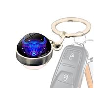 Genérico Constellation Key Chains | Schoolbag Constellation Pendant, Glowing In The Dark Keychain Backpack Accessories Pendant, Double Sided Cabochon Glass Ball Horoscopes Keyrings,