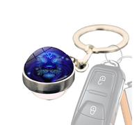 Genérico Constellation Key Chains | Schoolbag Constellation Pendant, Glowing In The Dark Keychain Backpack Accessories Pendant, Double Sided Cabochon Glass Ball Horoscopes Keyrings,
