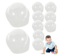 Genérico Construction Hats, 10PCS Mini Safe Cake Top Helmets, PP Hard Hats for Small Animals and Kids, Perfect for Construction-Themed Parties, 1.57x1.46x1.18 Inches