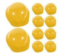 Genérico Construction Hats, 10PCS Mini Safe Cake Top Helmets, PP Hard Hats for Small Animals and Kids, Perfect for Construction-Themed Parties, 1.57x1.46x1.18 Inches