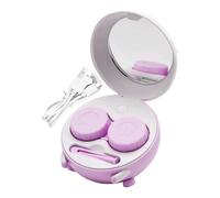 Genérico Contact Lens Case - ABS Material 8cm Size, Lens Box Kit, Travel Lenses Holder | Mirror Tweezer USB-C Included, Personal Care Kit For Soft, Colored, Scleral, RGP Lenses, Home, Office, School