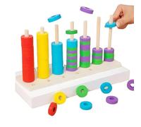 Genérico Contando, Colorido ábico de Madera 2.99x5.6in Juguete matemática aritmética, Ayuda docente fácil de Usar, Herramienta de Aprendizaje Divertido para Actividades en el Aula de hogar