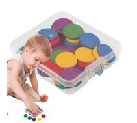 Genérico Contar Las manipulaciones, Las virutas de marcadores de Bingo, Playset Math Ronda de Madera 50 piezas | la educación Escolar proporciona Un desarrollo del Cerebro actividades