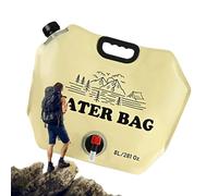 Generico Contenedor de agua de camping - Portátil de 8 litros, depósito de alimentos resistente, diseño con tapón de rosca a prueba de fugas, asa ergonómica para el transporte con
