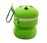 Genérico Contenedor De Almacenamiento De Cebo De Silicona - De Basura Portátil Con Cremallera, Contenedor De Basura Multifuncional | Cubo De Basuras Elástico Con Gancho Para Acampar, Hacer Mochileros