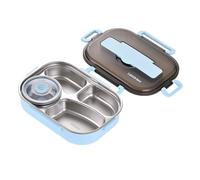 Genérico Contenedor De Almuerzo Box Para Niños - Aislada De 3 Compartimentos De 10,82 X 7,87 X 2,95 Cm | Japonesa Para Microondas Para Estudiantes, Trabajadores De Oficina, Escuela,