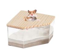 Genérico Contenedor de para Jaula de hámster: bañera Transparente, baño ďe Polvo para bichos, Unidad đe SPA ṕara roedores, Base Estable deslizable y Parte ventilada | Plato d́e baño p̀ara Animal