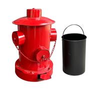 Generico Contenedor para basura, en forma de hidrante contra incendios con gran capacidad y pedal - con tapa | para coche, oficina, casa, dormitorio de ducha exterior