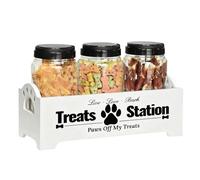 Genérico Contenedor Para Comida De Mascotas,3 Piezas Caja De Almacenamiento Con Organizador - Contenedor Sellado De Comida Para Perros | Para Organización En Hogar Y Cocina Para Mascotas Y Aves