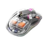 Genérico Control Informático Inalámbrico con Luces, Control Informático Transparente Inalámbrico, Control Tri-Mode con Luz - Juego de aprendizaje funcional que juega control por ordenador