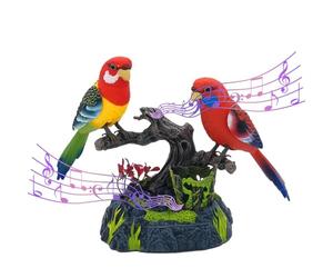 Generico Control Voice Parrots - Electric Battery Parrots, Cute Battery Operated Electric Batterry Control Simulation Parrotts, Sound Activated Parakeet Repeats What You Say on A Tree Branch Desk