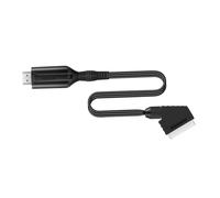 Genérico Convertidor de Scart a Vídeo y Audio 1080P Cable de 1 Metro Adaptador Plug and Play Compatible Televisores VHS y DVD Escalador de Vídeo para Señal Estándar