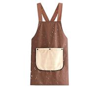 Genérico Cooking Apron - Cross Strap Bib Workwear, No Tie Kitchen Apron with Removable Towel Loop and Sturdy Fabric Coverage, Practical Chef Garment, Ideal for Baking Painting Gardening Grilling