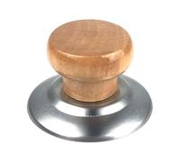 Genérico Cooking Pan Lid Knob, Wooden Pot Handle, Multifunction Lid Grip, Heat Resistant Durable Grip, Ideal for Home Restaurant Kitchen Use, 2.24x1.1 Inches, Brown Color, 1 Piece