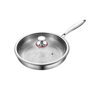 Genérico Cooking Pans - Non Stick Frying Pan | Titanium Pan for Busy Families, Heat Resistant Cooking Skillet with Lid, Kitchen Cookware, Non Stick Cookware for Meal Prep, Home Cooks and Beginners