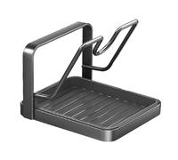 Genérico Cooking Utensil Holder - Pan Lid Organizer with Spoon Rest For Kitchen | PP and Carbon Steel with Multi Layer Design, Ideal For Cabinet Pantry Counter Cupboard Organization Storage