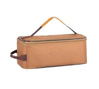 Genérico Cooking Utensil Storage Case, Camping Cookware Organizer, Portable Waterproof Oxford Cloth Kitchenware Tool Holder with Zipper for BBQ Hiking RV Picnic Park, 12.2x5.12x4.72 Inches