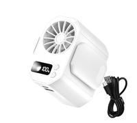 Genérico Cooling Belt Fan, Rechargeable Belt Cooling Fan with Light, ABS+PP 4000 mAh Battery Capacity, Perfect Hot Weather Supplies for Sports, Camping Trips, and Hiking, 8.9x6.7x5.2cm