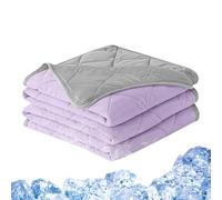Genérico Cooling Blanket - Summer Rest Cooling Comforter for Camping | -Phase Chill Fabric with Frosty Texture, Breathable Nighttime Quilt, Home Bedding Supply for Slumbering, Napping and Relaxing