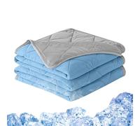 Genérico Cooling Blanket - Summer Rest Cooling Comforter for Camping | -Phase Chill Fabric with Frosty Texture, Breathable Nighttime Quilt, Home Bedding Supply for Slumbering, Napping and Relaxing
