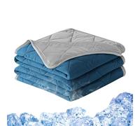 Genérico Cooling Blanket - Summer Rest Cooling Comforter for Camping | -Phase Chill Fabric with Frosty Texture, Breathable Nighttime Quilt, Home Bedding Supply for Slumbering, Napping and Relaxing