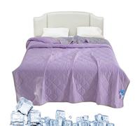 Genérico Cooling Blanket - Summer Rest Cooling Comforter for Camping | -Phase Chill Fabric with Frosty Texture, Breathable Nighttime Quilt, Home Bedding Supply for Slumbering, Napping and Relaxing