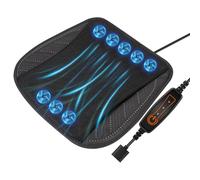 Genérico Cooling Car Seat Cover | Ice Silk Mesh + Cotton, 44x44cm, 8 Fans | Summer Ventilated Cushion with Airflow | 8-Motor Breathable Pad For Auto, USB Powered