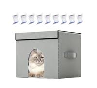 Genérico Cooling Cat House - Oxford Cloth, 33cm Foldable Pet Shelter, Air Conditioner Cat Tent | Portable Animal Cave with 9 Ice Packs For Kitten Puppy Pets Home Room Indoor Rest Nest