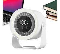 Genérico Cooling Desk Fan, Quiet USB Air Circulator, 10-Speed Setting, Rechargeable Battery, Silent Motor, Space Saving, Easy, Portable Use, Perfect for Apartment, RV, Workplace, 7.48x4.13x6.5 inches