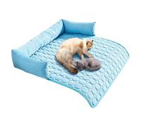 Genérico Cooling Dog Bed - 90x90cm Dog Cooling Mat | Sofa Pad Cat Coôling Sleeping Blanket | Ice Silk Breathable Machine Washable, Reduces High Temperature Stress, for Dogs Cats