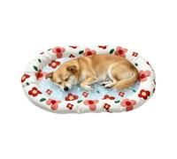 Genérico Cooling Dog Mat, Floral Pet Bed, 25.2 × 17.72inch Pad with Gel, Waterproof Soft Fabric, Breathable Pattern Style, Comfortable Summer Sleeping for House Living Room