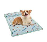 Genérico Cooling Dog Mat, Ice Silk Soft Foldable Breathable Keeps Cool Kitten Ice Cushion, Cute Sleeping Pad, Puppy Cooling Blanket with Pillow, (60x40x15cm), Ideal for Summer Use