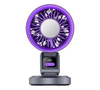 Genérico Cooling Fan Rechargeable, Foldable Quiet Cold Wind Blower | Desktop Fan With Hook For Home Travel Bedroom Outdoor Summer Work Beach Camping