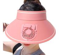 Genérico Cooling Fan Sunhat - Active Airflow System Hat, UV Shield Headwear for Heat Protection, Breathable Mesh, Wearable Cooling Headgear with Rechargeable Fan, Wide Brim Visor for Glare Reduction