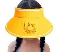 Genérico Cooling Fan Sunhat - Active Airflow System Hat, UV Shield Headwear for Heat Protection, Breathable Mesh, Wearable Cooling Headgear with Rechargeable Fan, Wide Brim Visor for Glare Reduction