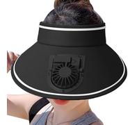 Genérico Cooling Fan Sunhat - Active Airflow System Hat, UV Shield Headwear for Heat Protection, Breathable Mesh, Wearable Cooling Headgear with Rechargeable Fan, Wide Brim Visor for Glare Reduction