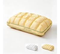 Genérico Cooling Marshmallow-Soft Pillow for Adults, Quilted Cool-Touch Bed Pillow, Soft Cloud-Like Fluffy for Sleeping, Bedroom, Side and Back Sleepers (1PCS,Yellow)