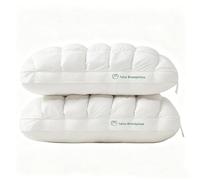Genérico Cooling Marshmallow-Soft Pillow for Adults, Quilted Cool-Touch Bed Pillow, Soft Cloud-Like Fluffy for Sleeping, Bedroom, Side and Back Sleepers (2PCS,White)