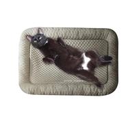 Genérico Cooling Mat, Cool Pet Bed, Washable Sleeping Pad, Crate and Kennel Comfort for Living Room, Travel, Puppies, Cats, Rabbits, Hamsters, 19.69x15.75 Inches, Purple Yellow and Gray